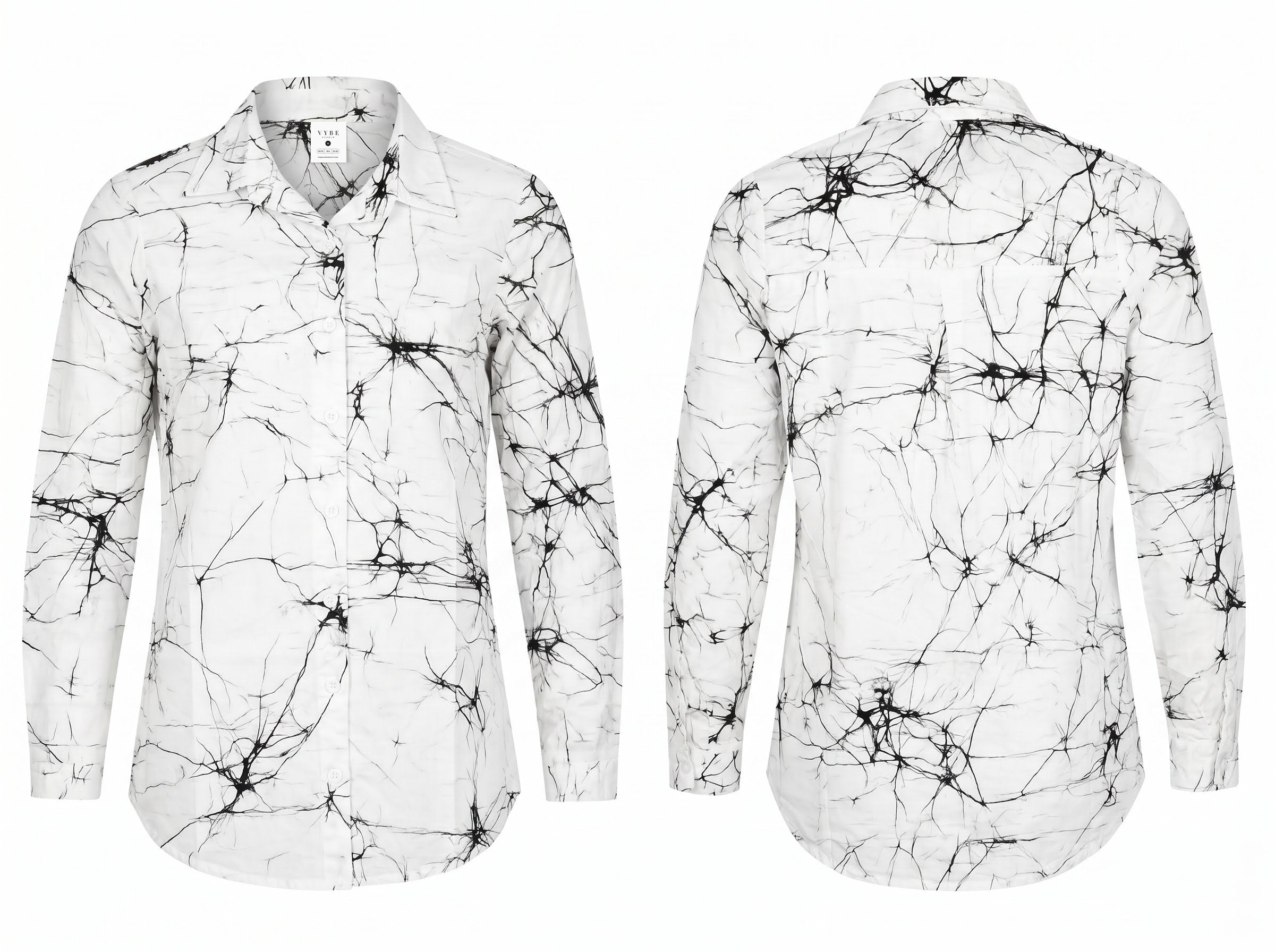 White / Black Marble Shirt